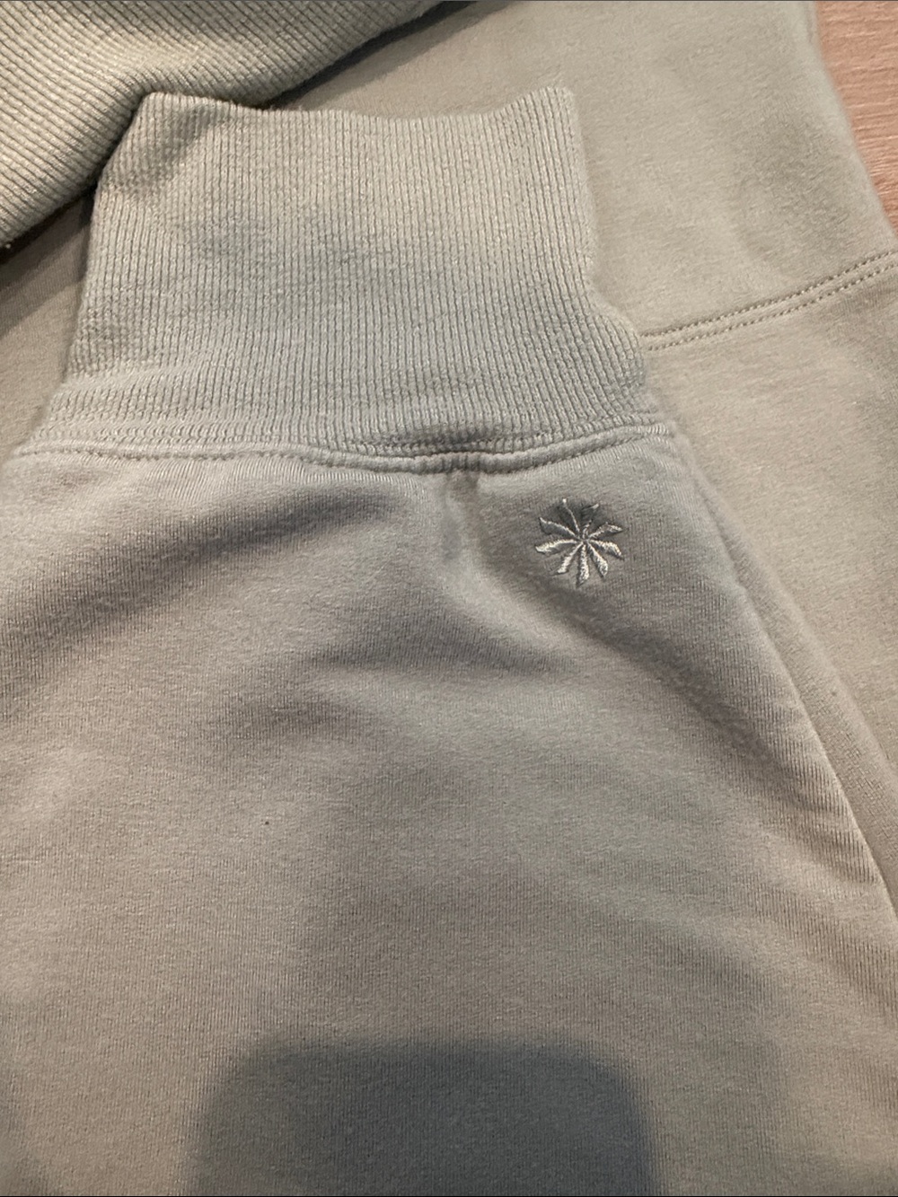 Athleta Sage Green Track Joggers- So Cute & Soft! Size Large Petite - Picture 3 of 4